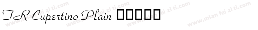 TR Cupertino Plain字体转换